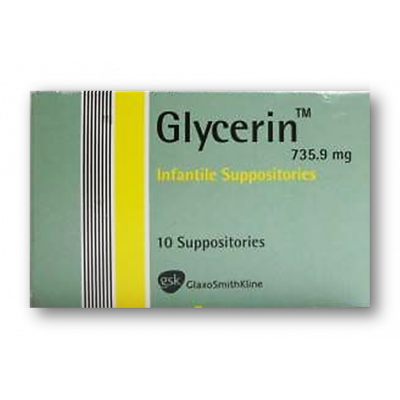 GLYCERIN INFANTILE 735.9 MG ( GLYCERIN ) GSK GLAXO 10 SUPPOSITORIES